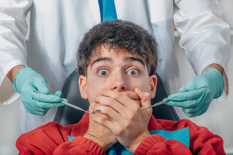 man scared of dentist