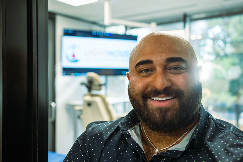 patient smiling after. LANAP dental procedure